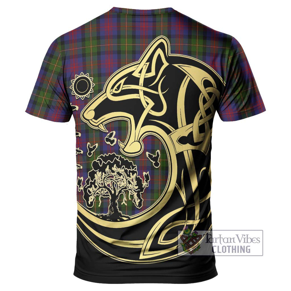 MacLennan (McLennan) Tartan T-Shirt with Family Crest Celtic Wolf Style - Tartan Vibes Clothing