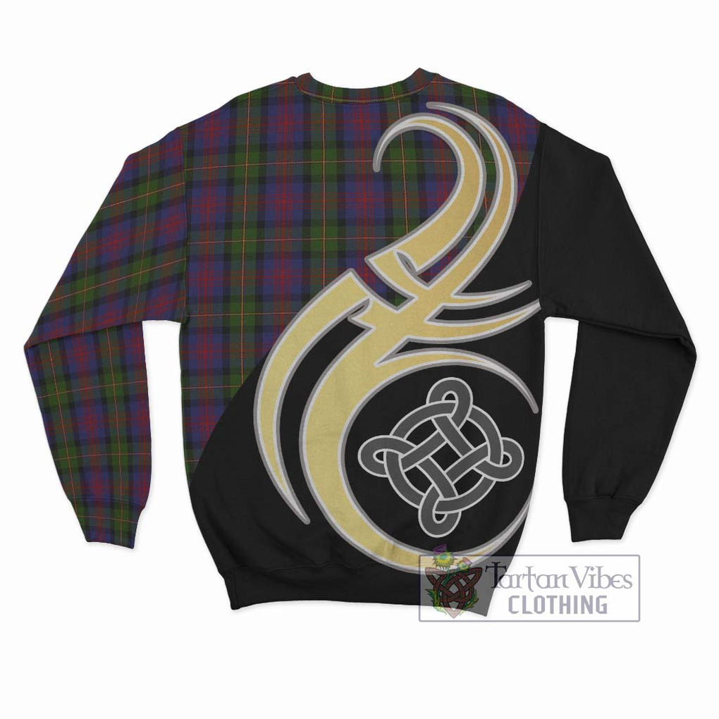 MacLennan (McLennan) Tartan Sweatshirt with Family Crest and Celtic Symbol Style - Tartan Vibes Clothing