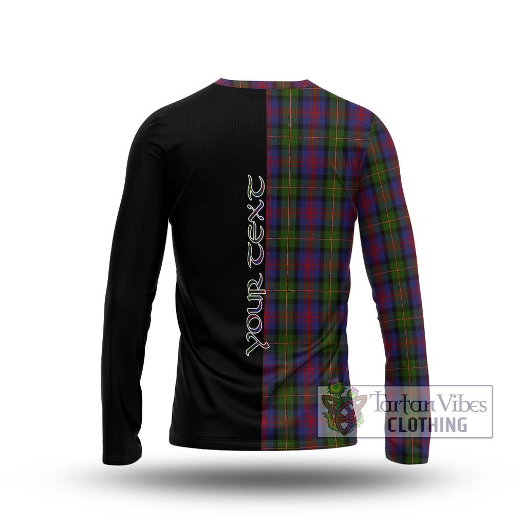 MacLennan (McLennan) Tartan Long Sleeve T-Shirt with Family Crest and Half Of Me Style - Tartanvibesclothing Shop