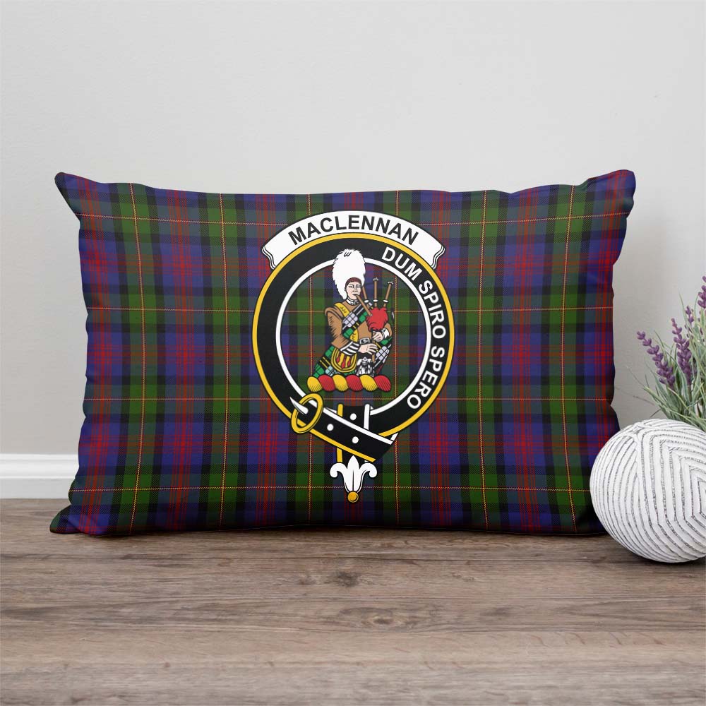 MacLennan Tartan Pillow Cover with Family Crest Rectangle Pillow Cover - Tartanvibesclothing