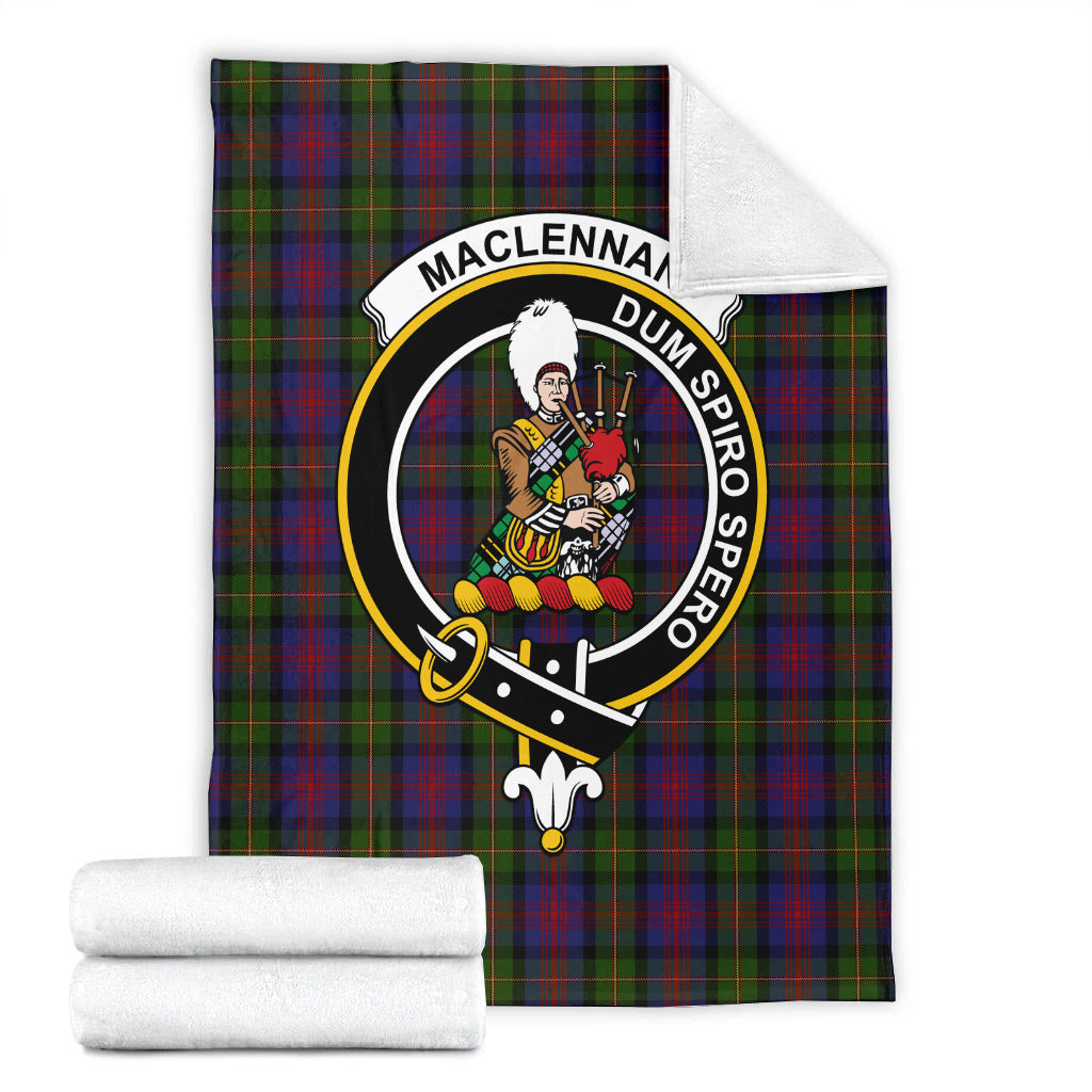 maclennan-tartab-blanket-with-family-crest