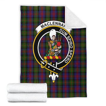 MacLennan (McLennan) Tartan Blanket with Family Crest