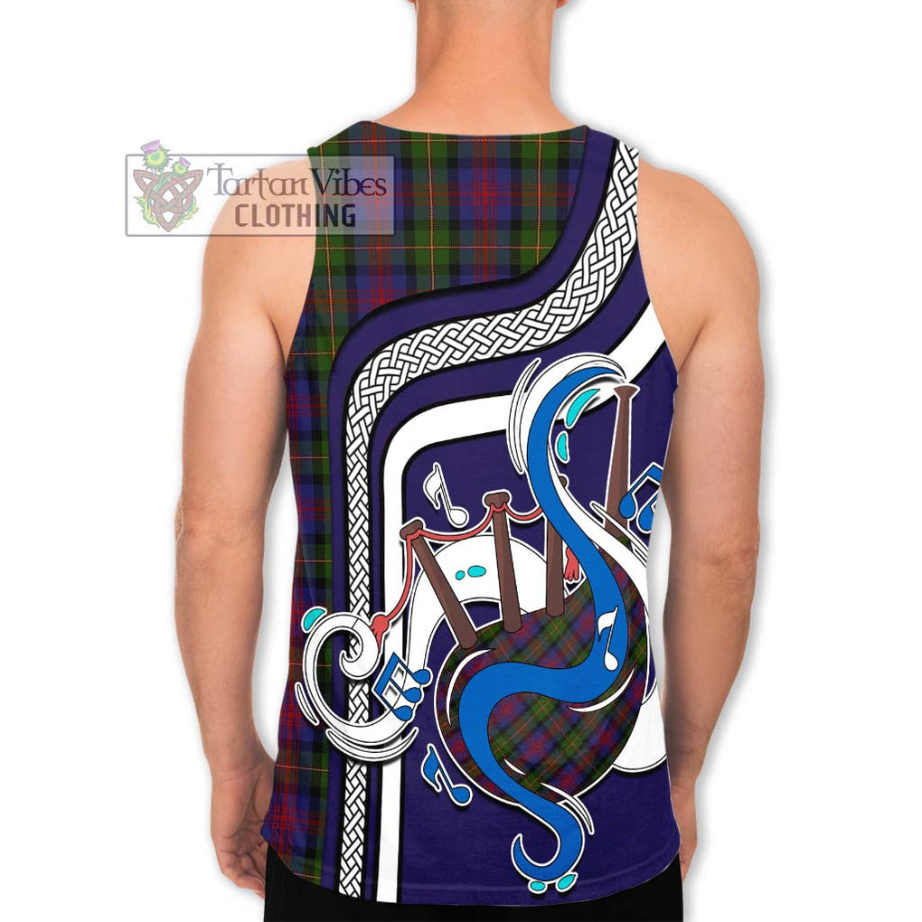 MacLennan (McLennan) Tartan Men's Tank Top with Epic Bagpipe Style - Tartanvibesclothing Shop