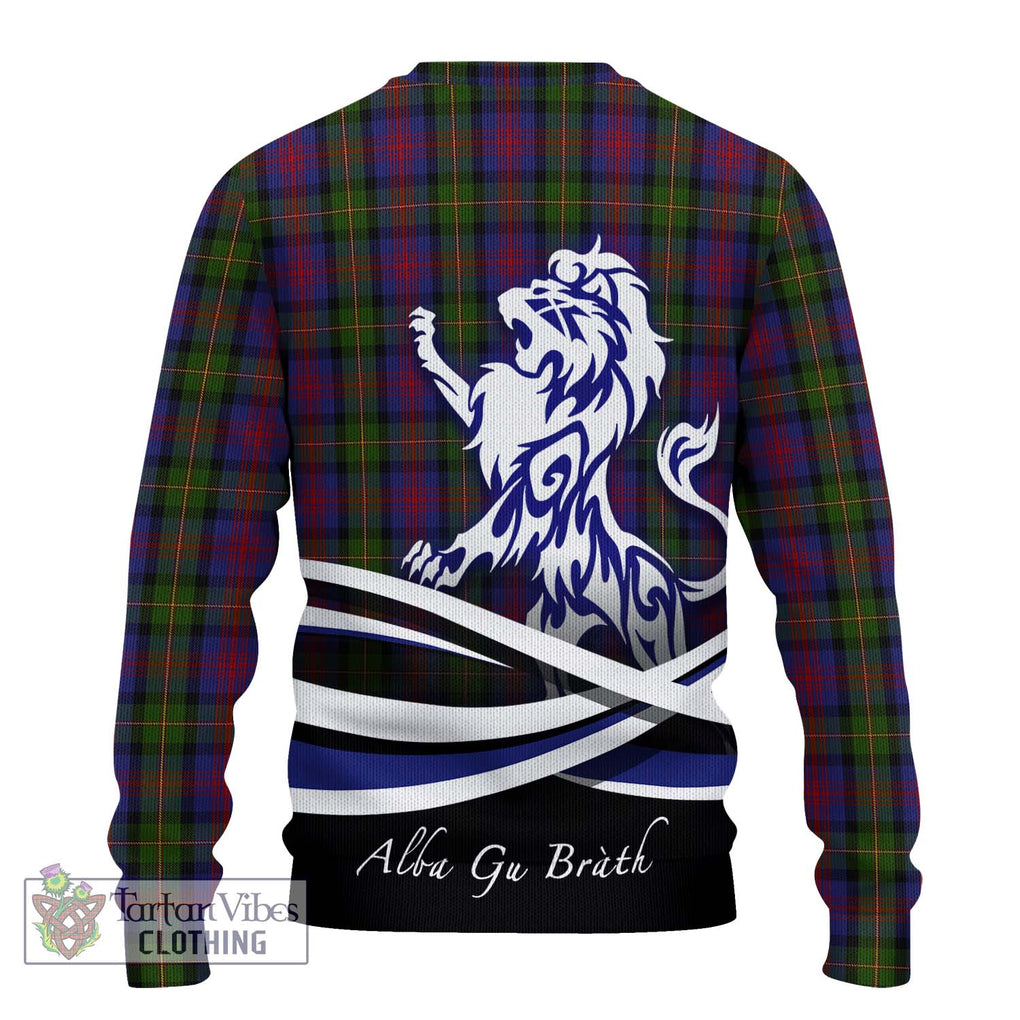 MacLennan (McLennan) Tartan Knitted Sweater with Alba Gu Brath Regal Lion Emblem - Tartanvibesclothing Shop