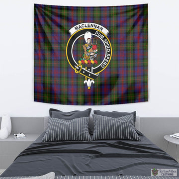 MacLennan (McLennan) Tartan Tapestry Wall Hanging and Home Decor for Room with Family Crest