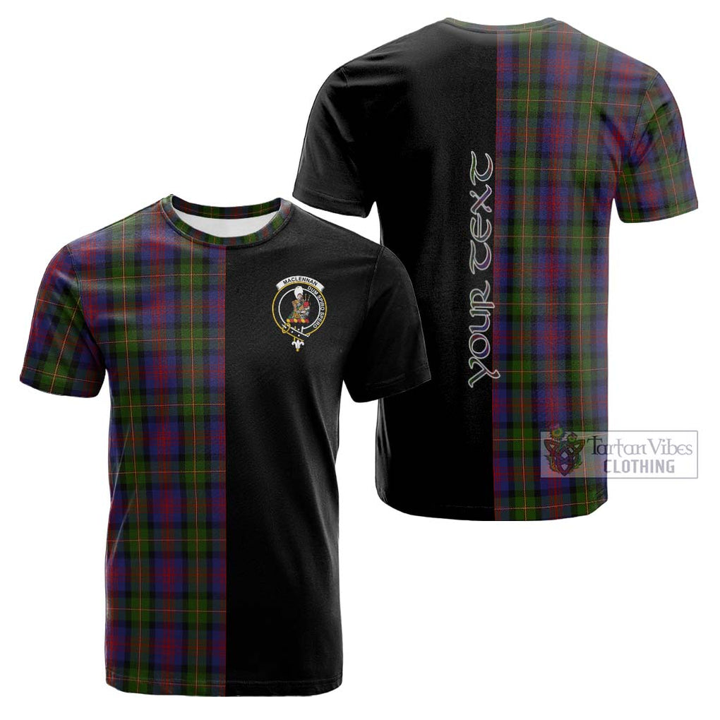 Tartan Vibes Clothing MacLennan Tartan Cotton T-shirt with Family Crest and Half Of Me Style