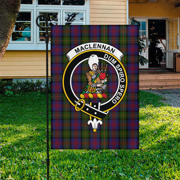 MacLennan (McLennan) Tartan Flag with Family Crest