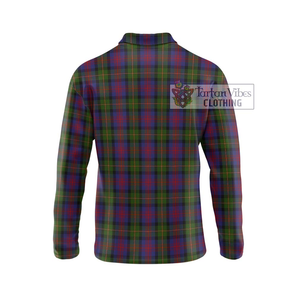 MacLennan (McLennan) Tartan Long Sleeve Polo Shirt with Family Crest DNA In Me Style - Tartanvibesclothing Shop