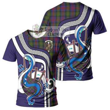 MacLennan (McLennan) Tartan T-Shirt with Epic Bagpipe Style