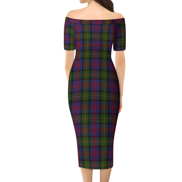 MacLennan (McLennan) Tartan Off Shoulder Lady Dress - Tartan Vibes Clothing