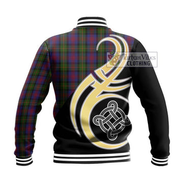 MacLennan (McLennan) Tartan Baseball Jacket with Family Crest and Celtic Symbol Style