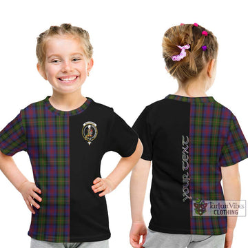 MacLennan (McLennan) Tartan Kid T-Shirt with Family Crest and Half Of Me Style - Tartan Vibes Clothing