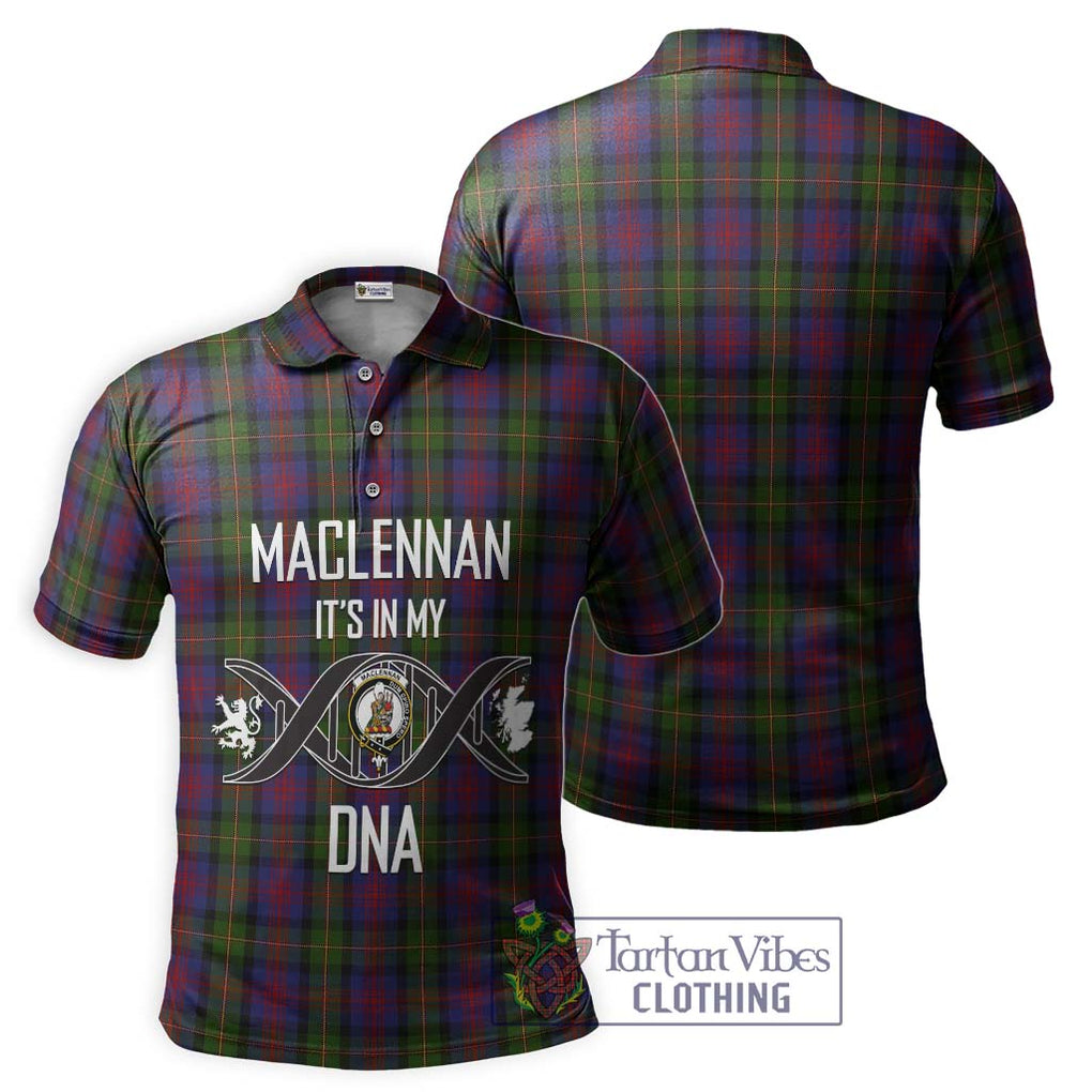 MacLennan (McLennan) Tartan Polo Shirt with Family Crest DNA In Me Style - Tartanvibesclothing Shop