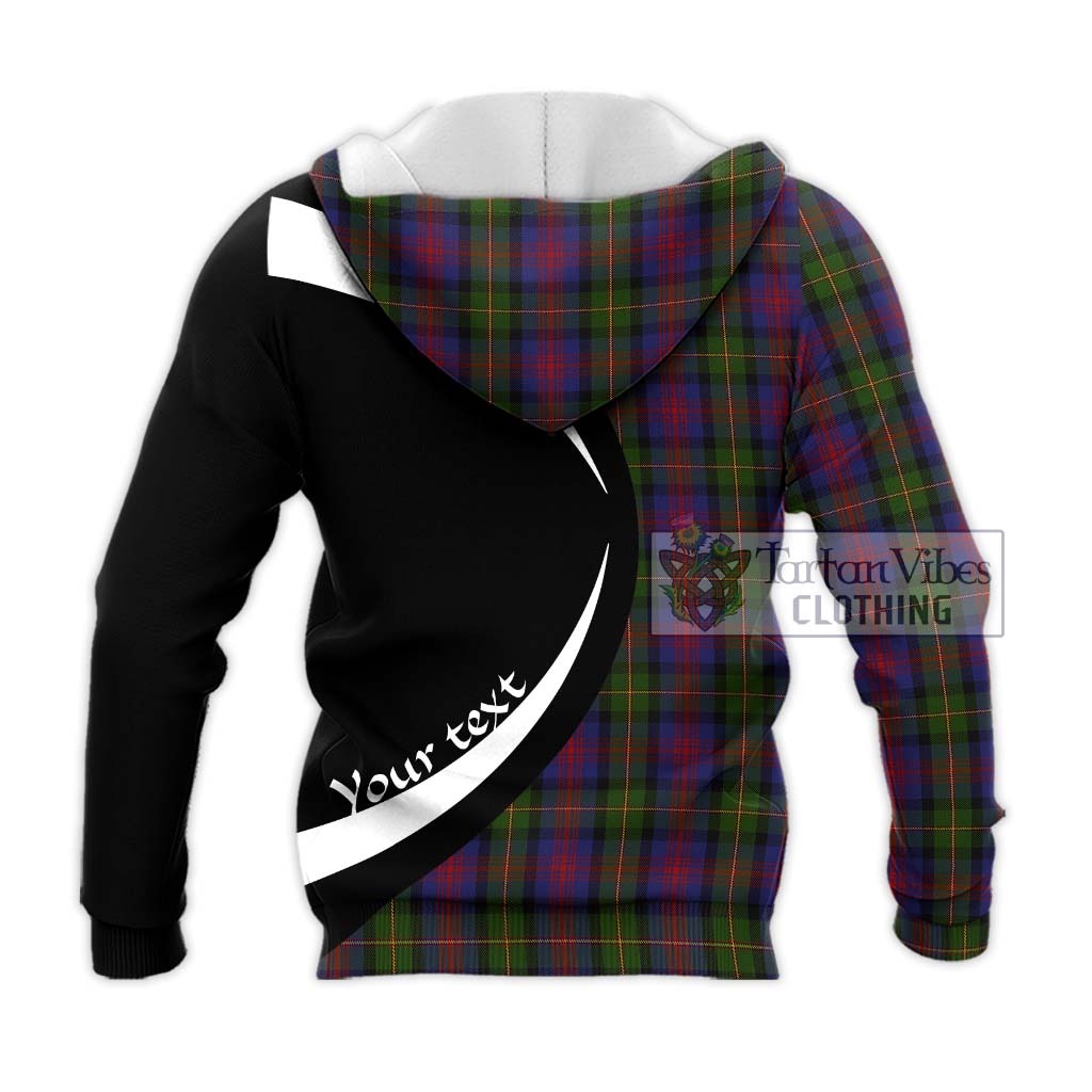 MacLennan (McLennan) Tartan Knitted Hoodie with Family Crest Circle Style - Tartan Vibes Clothing