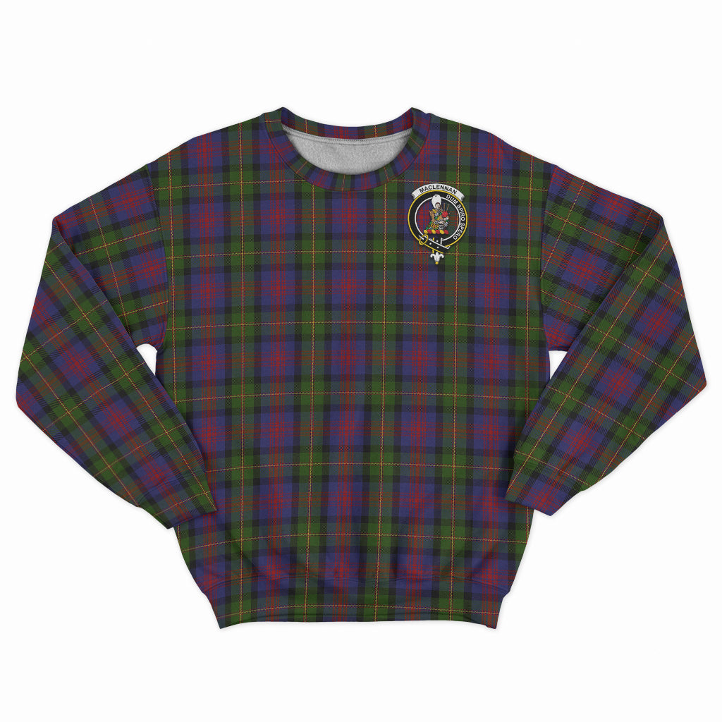 MacLennan (McLennan) Tartan Sweatshirt with Family Crest - Tartan Vibes Clothing