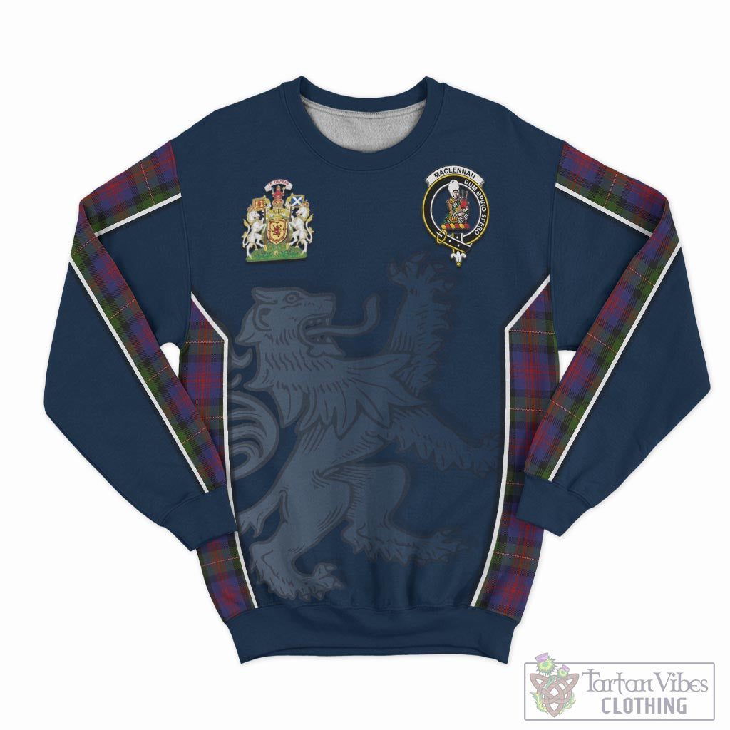 Tartan Vibes Clothing MacLennan Tartan Sweater with Family Crest and Lion Rampant Vibes Sport Style