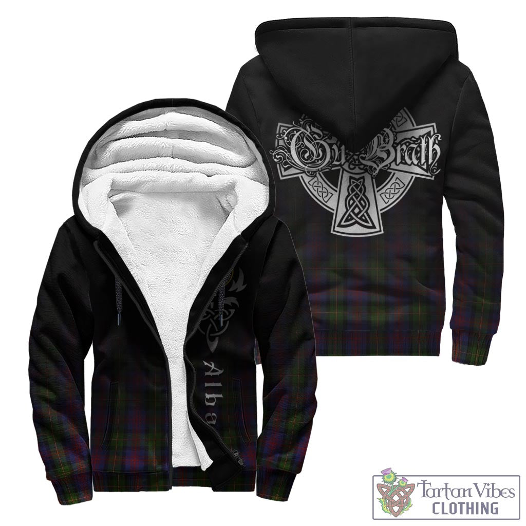 Tartan Vibes Clothing MacLennan Tartan Sherpa Hoodie Featuring Alba Gu Brath Family Crest Celtic Inspired