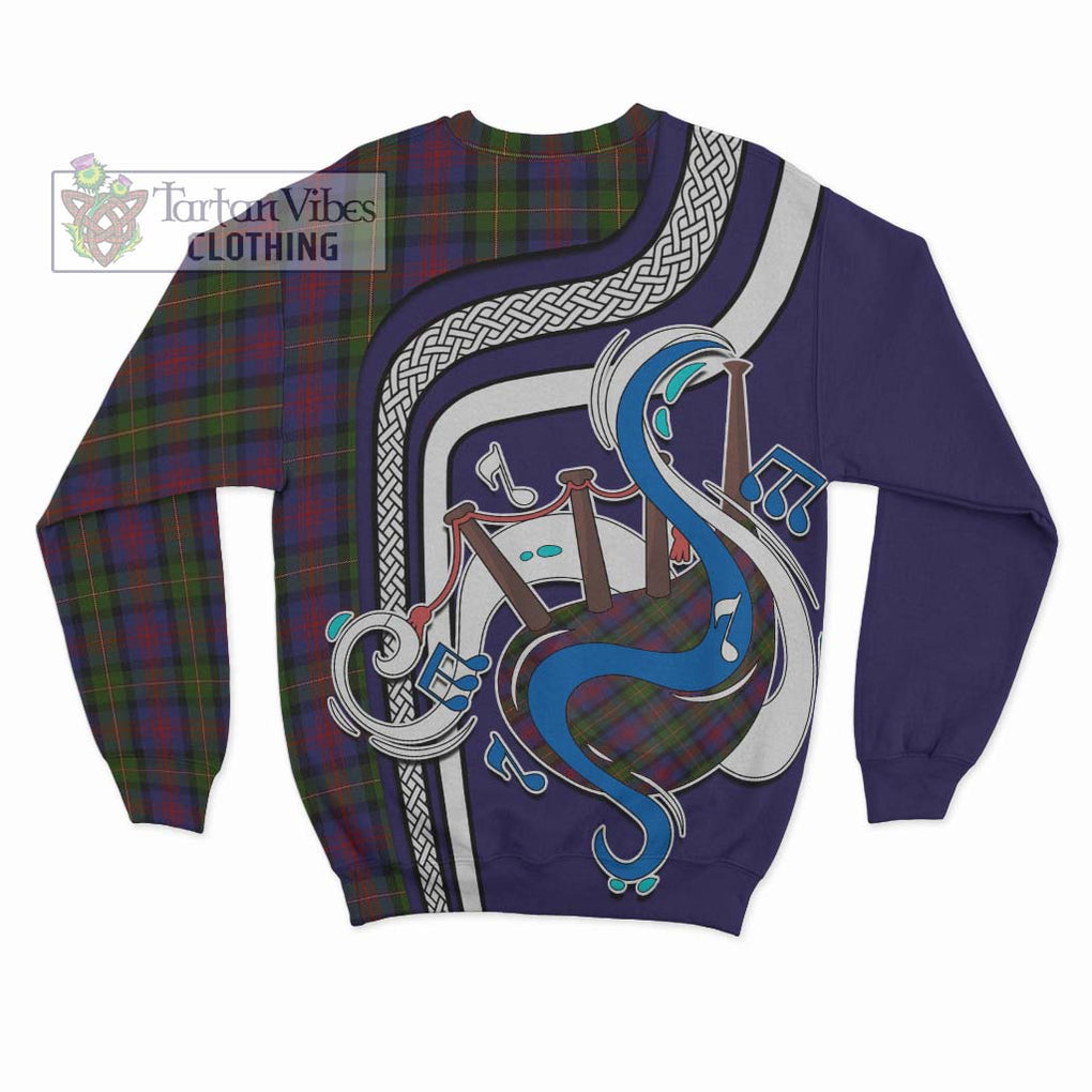 Tartan Vibes Clothing MacLennan Tartan Sweatshirt with Epic Bagpipe Style