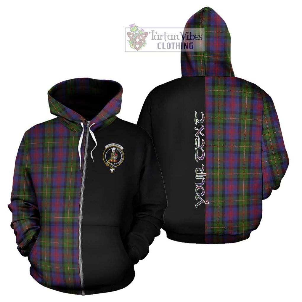 MacLennan (McLennan) Tartan Hoodie with Family Crest and Half Of Me Style - Tartanvibesclothing Shop