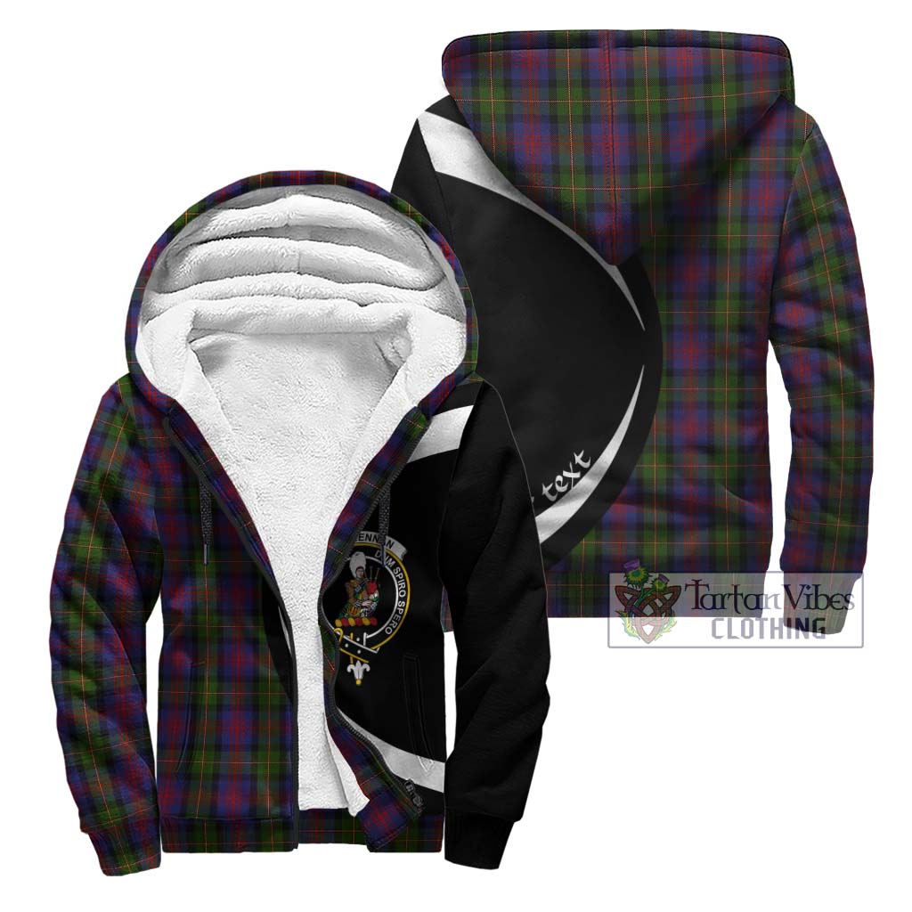 MacLennan (McLennan) Tartan Sherpa Hoodie with Family Crest Circle Style Unisex - Tartan Vibes Clothing