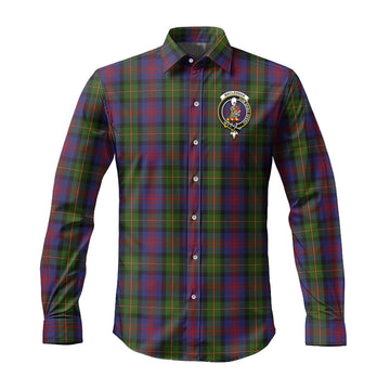 MacLennan (McLennan) Tartan Long Sleeve Button Up Shirt with Family Crest Men's Shirt - Tartan Vibes Clothing