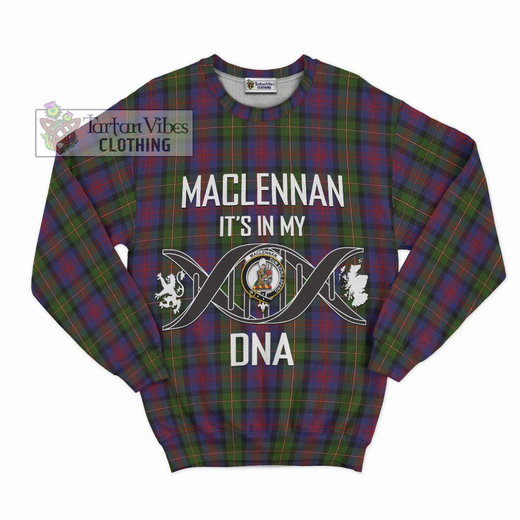 MacLennan (McLennan) Tartan Sweatshirt with Family Crest DNA In Me Style - Tartanvibesclothing Shop