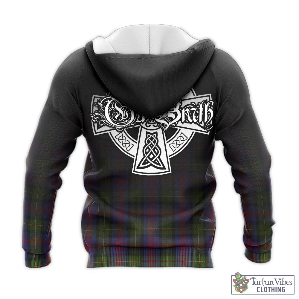 Tartan Vibes Clothing MacLennan Tartan Knitted Hoodie Featuring Alba Gu Brath Family Crest Celtic Inspired