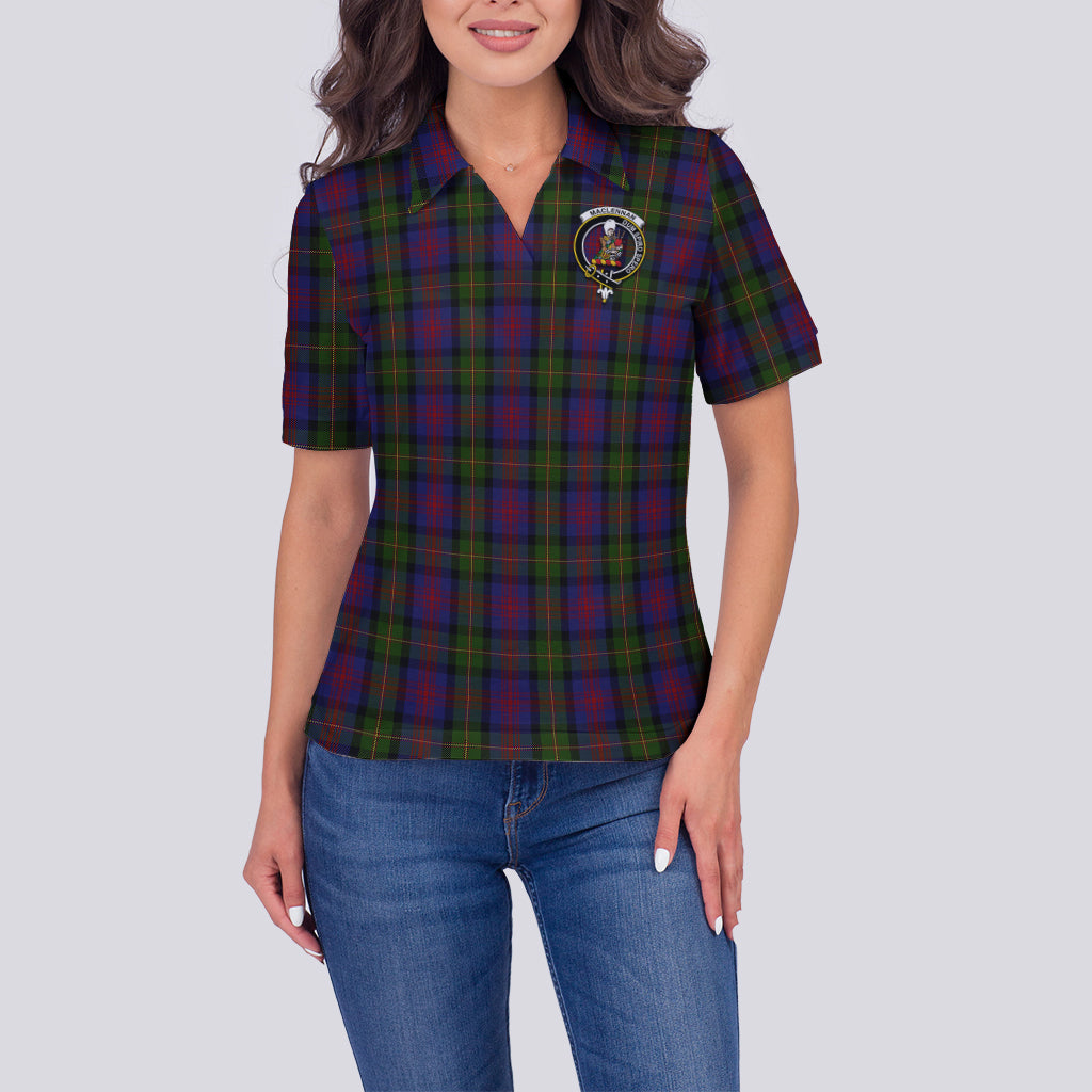 MacLennan (McLennan) Tartan Polo Shirt with Family Crest For Women - Tartan Vibes Clothing