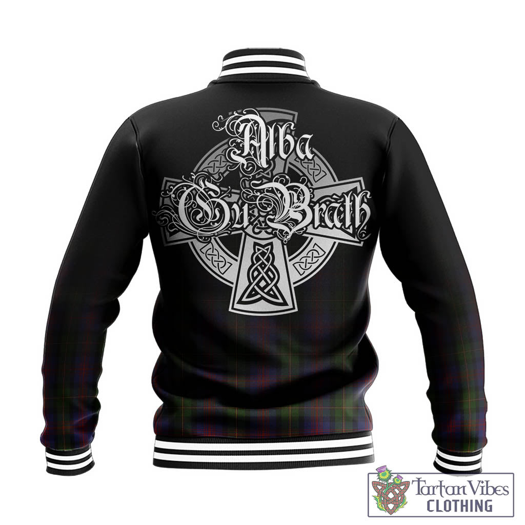 Tartan Vibes Clothing MacLennan Tartan Baseball Jacket Featuring Alba Gu Brath Family Crest Celtic Inspired