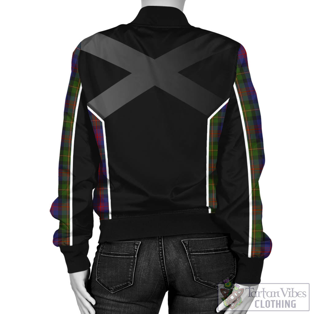 Tartan Vibes Clothing MacLennan Tartan Bomber Jacket with Family Crest and Scottish Thistle Vibes Sport Style