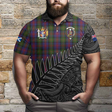 MacLennan (McLennan) Crest Tartan Polo Shirt with New Zealand Silver Fern Half Style