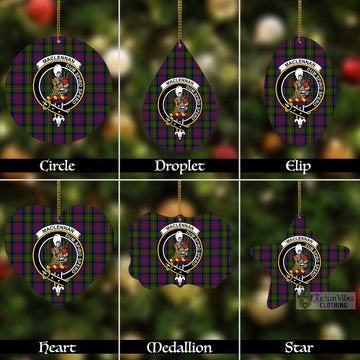 MacLennan (McLennan) Tartan Christmas Aluminium Ornament with Family Crest