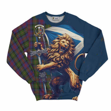 MacLennan (McLennan) Tartan Family Crest Sweatshirt with Scottish Majestic Lion