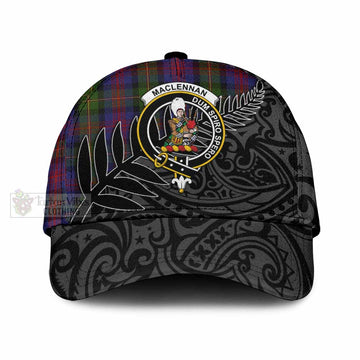 MacLennan (McLennan) Crest Tartan Classic Cap with New Zealand Silver Fern Half Style