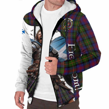 MacLennan (McLennan) Crest Tartan Sherpa Hoodie Inspired by the Freedom of Scottish Warrior