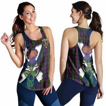 MacLennan (McLennan) Tartan Family Crest Women's Racerback Tanks Scottish Thistle Celtic Inspired 4XL - Tartan Vibes Clothing