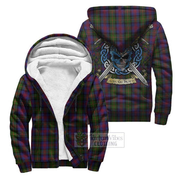 MacLennan (McLennan) Tartan Sherpa Hoodie with Family Crest Celtic Skull Style