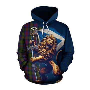 MacLennan (McLennan) Tartan Family Crest Cotton Hoodie with Scottish Majestic Lion Pullover Hoodie XS - Tartan Vibes Clothing