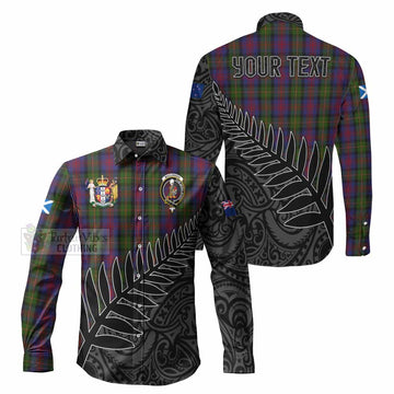 MacLennan (McLennan) Crest Tartan Long Sleeve Button Shirt with New Zealand Silver Fern Half Style