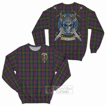 MacLennan (McLennan) Tartan Sweatshirt with Family Crest Celtic Skull Style