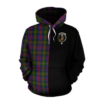 MacLennan (McLennan) Tartan Cotton Hoodie with Family Crest and Half Of Me Style