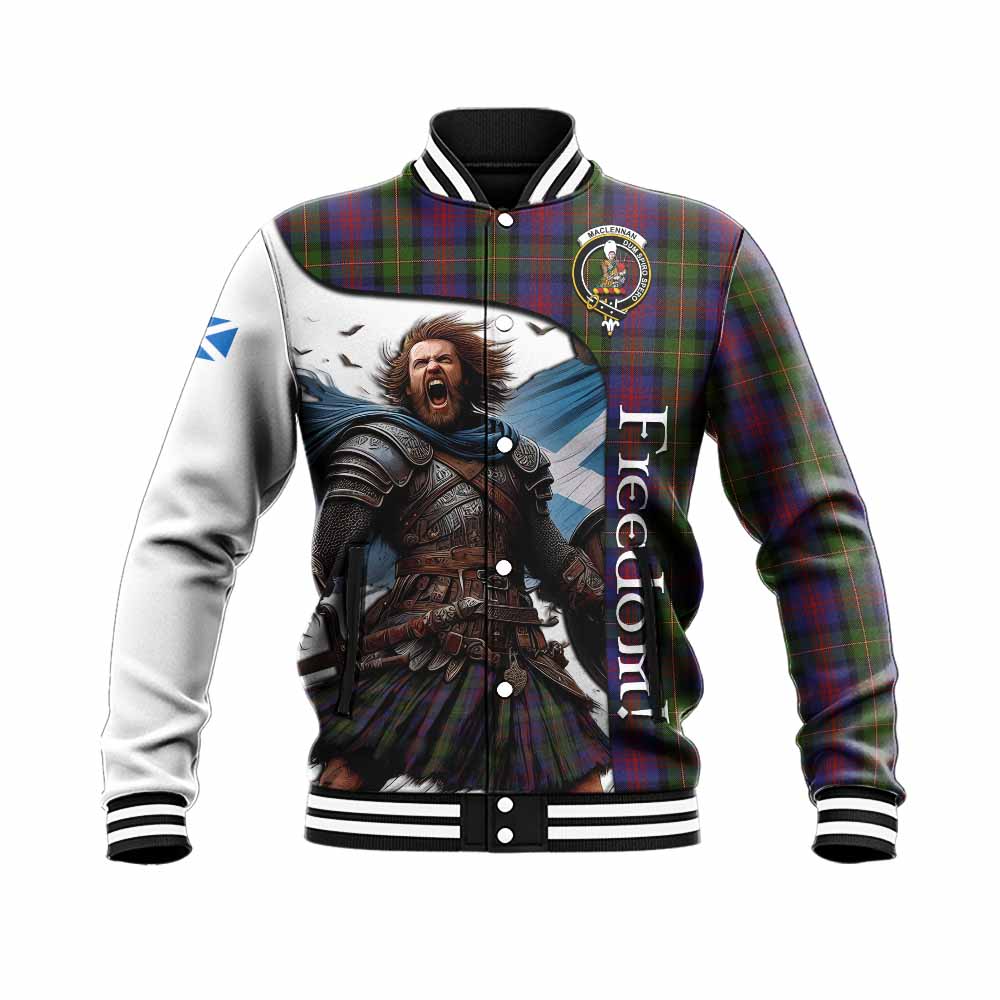 Tartan Vibes Clothing MacLennan (McLennan) Crest Tartan Baseball Jacket Inspired by the Freedom of Scottish Warrior