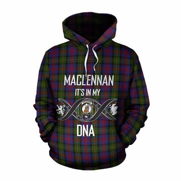 MacLennan (McLennan) Tartan Cotton Hoodie with Family Crest DNA In Me Style