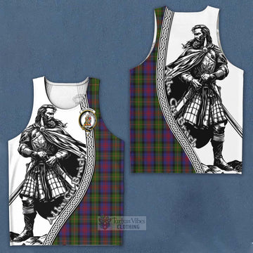 MacLennan (McLennan) Tartan Clan Crest Men's Tank Top with Highlander Warrior Celtic Style