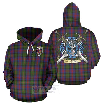 MacLennan (McLennan) Tartan Hoodie with Family Crest Celtic Skull Style