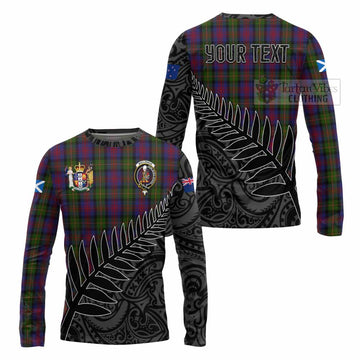 MacLennan (McLennan) Crest Tartan Long Sleeve T-Shirt with New Zealand Silver Fern Half Style