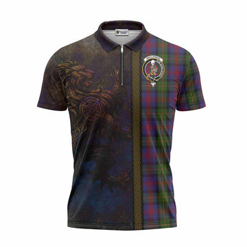 MacLennan (McLennan) Tartan Family Crest Zipper Polo Shirt Alba Gu Brath Be Brave Lion Ancient Style Unisex - Tartan Vibes Clothing