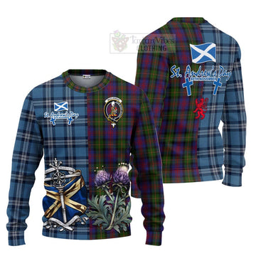 MacLennan (McLennan) Tartan Knitted Sweater Happy St. Andrew's Day Half Tartan Style