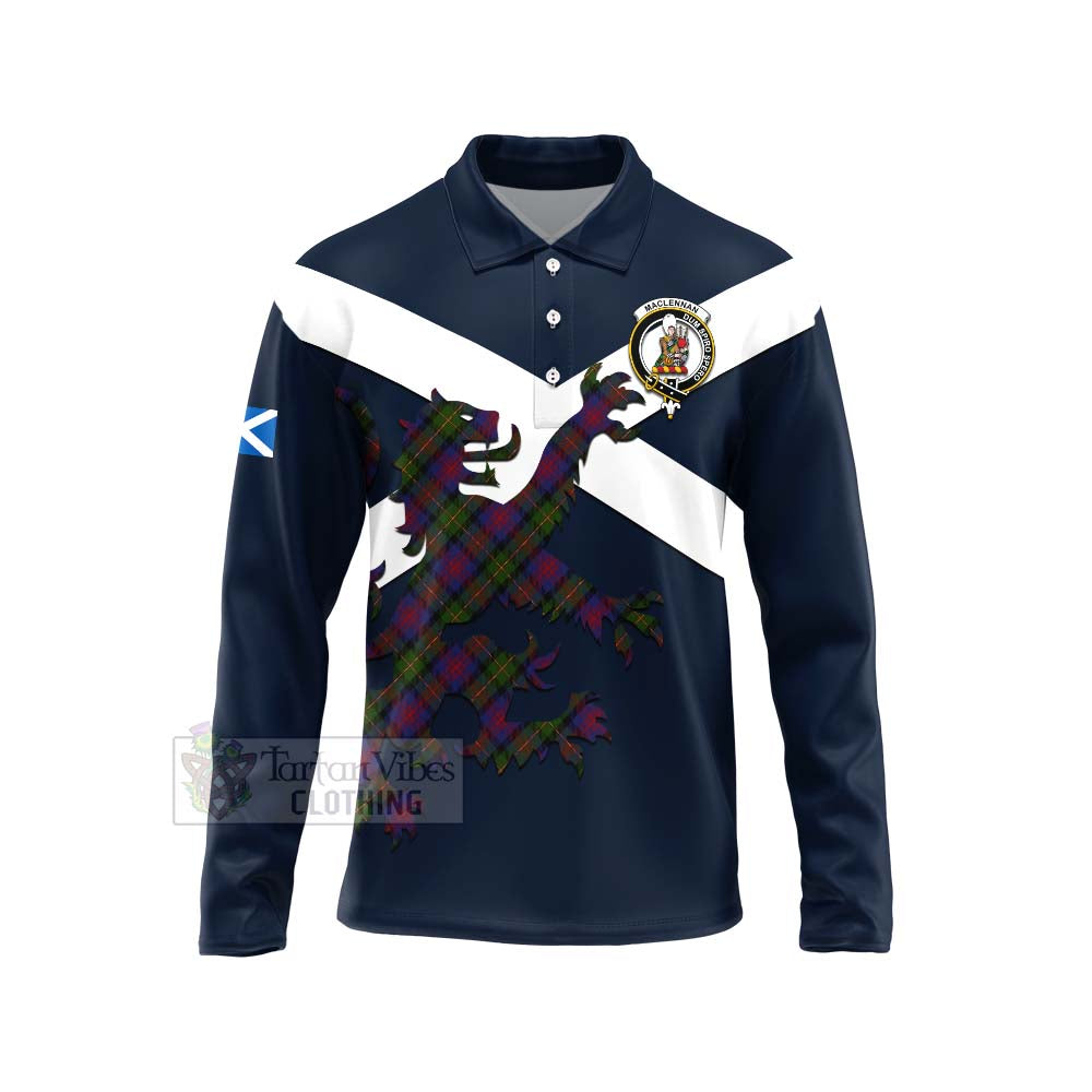 Tartan Vibes Clothing MacLennan (McLennan) Tartan Lion Rampant Long Sleeve Polo Shirt – Proudly Display Your Heritage with Alba Gu Brath and Clan Name