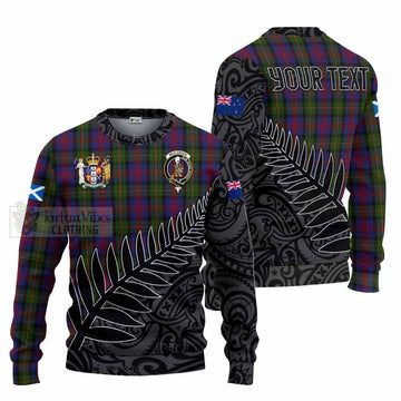 MacLennan (McLennan) Crest Tartan Knitted Sweater with New Zealand Silver Fern Half Style